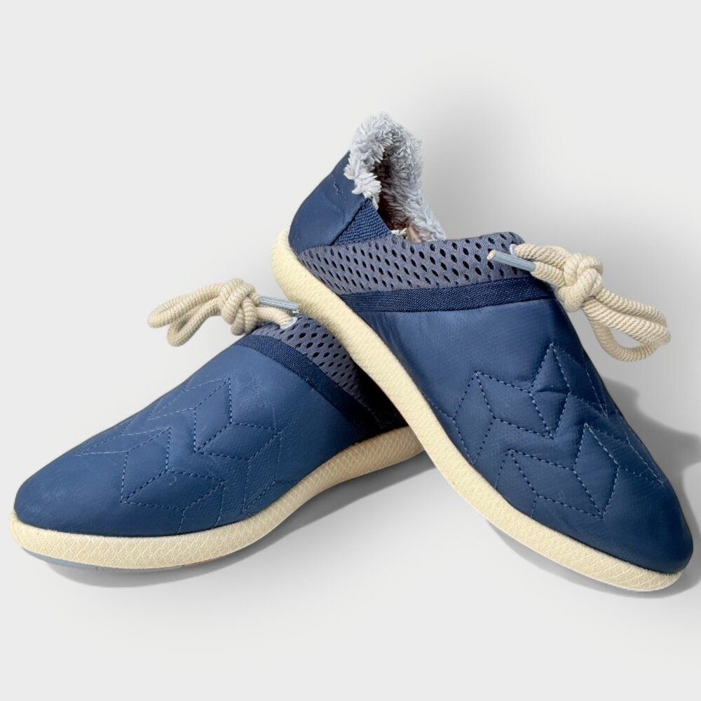 OluKai Mahiki Slipper Sneaker Women's 10 Moonlit Ocean Faux Fur Drop-In Heel NWT - Picture 6 of 12